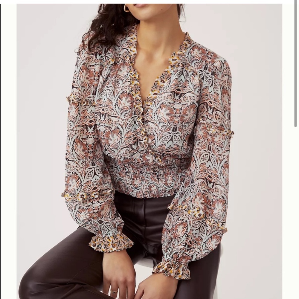 Anthropologie Multicolor Patterned Blouse